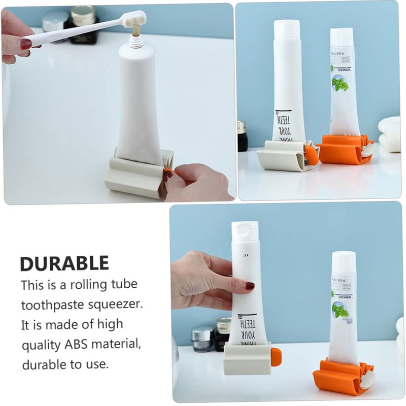 Lotus Shaped Toothpaste Squeezer Rolling Tube Dispenser 8Pcs Set for Face Wash and Hand Soap - Image 3