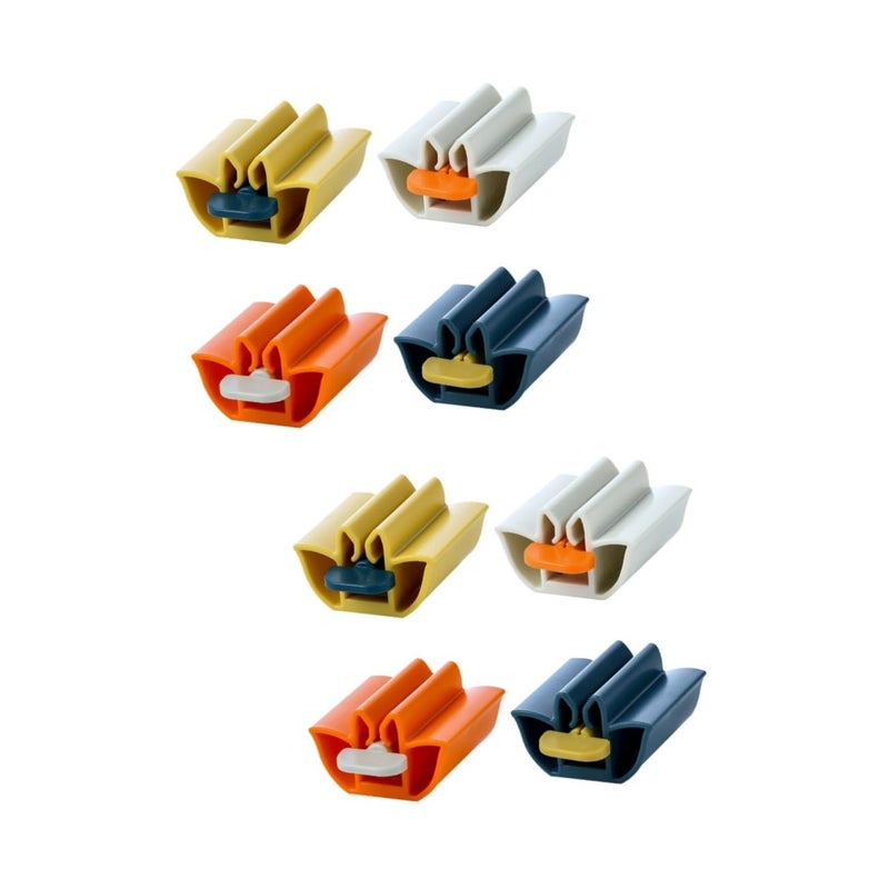 Lotus Shaped Toothpaste Squeezer Rolling Tube Dispenser 8Pcs Set for Face Wash and Hand Soap - Image 2
