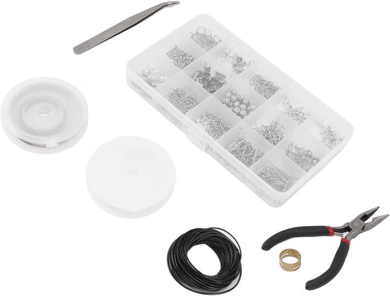 Jewelry Craft Set with Transparent Box, Jewelry Making Kit Includes Lobster Clasps, Jump Rings, Earring Hooks, and Pliers, DIY Jewelry Supplies for Beginners and Professionals, - Image 5