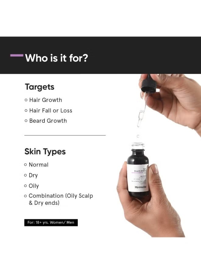 MINIMALIST Hair Growth Serum with Procapil, Capixyl, Redensyl, Anagain And Baicapil For Hair Fall Control And Hair Growth in Men And Women - Image 3