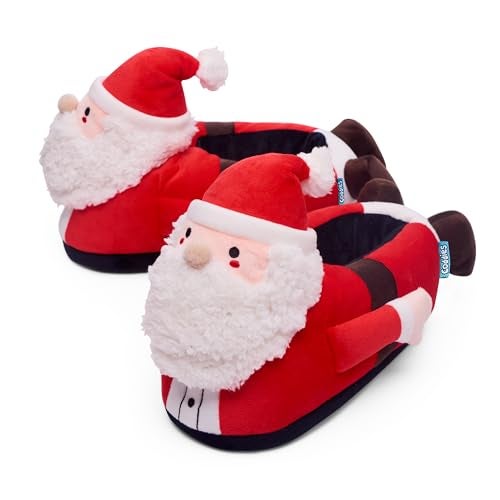 Coddies Santa Slippers - Secret Santa Gift - Funny Slippers for Men, Women & Kids | Medium (4-7.5 Men | 6-9.5 Women) Red - Image 1