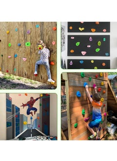 XiuWoo 32PCS Rock Climbing Holds Multi Size for Kids, Adult Rock Wall Holds Climbing Rock Wall Grips for Indoor and Outdoor Playground Play Set  - Image 2