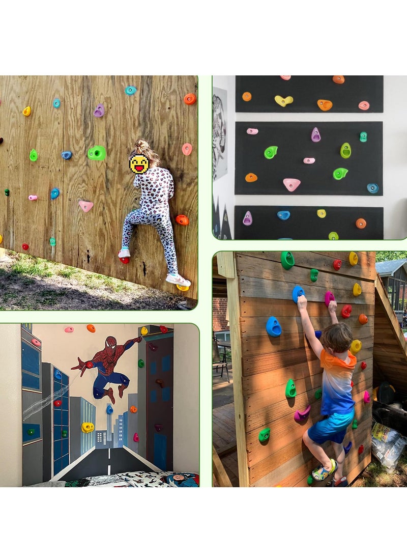 XiuWoo 32PCS Rock Climbing Holds Multi Size for Kids, Adult Rock Wall Holds Climbing Rock Wall Grips for Indoor and Outdoor Playground Play Set  - Image 2