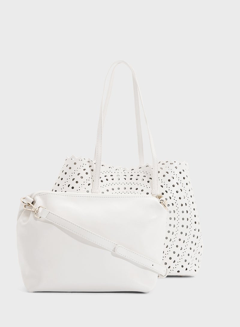 ELLA Lasercut Tote Bag  - Image 1