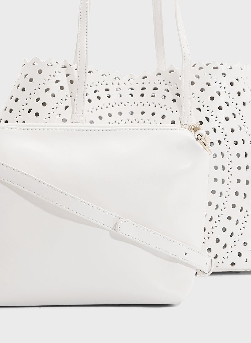ELLA Lasercut Tote Bag  - Image 5