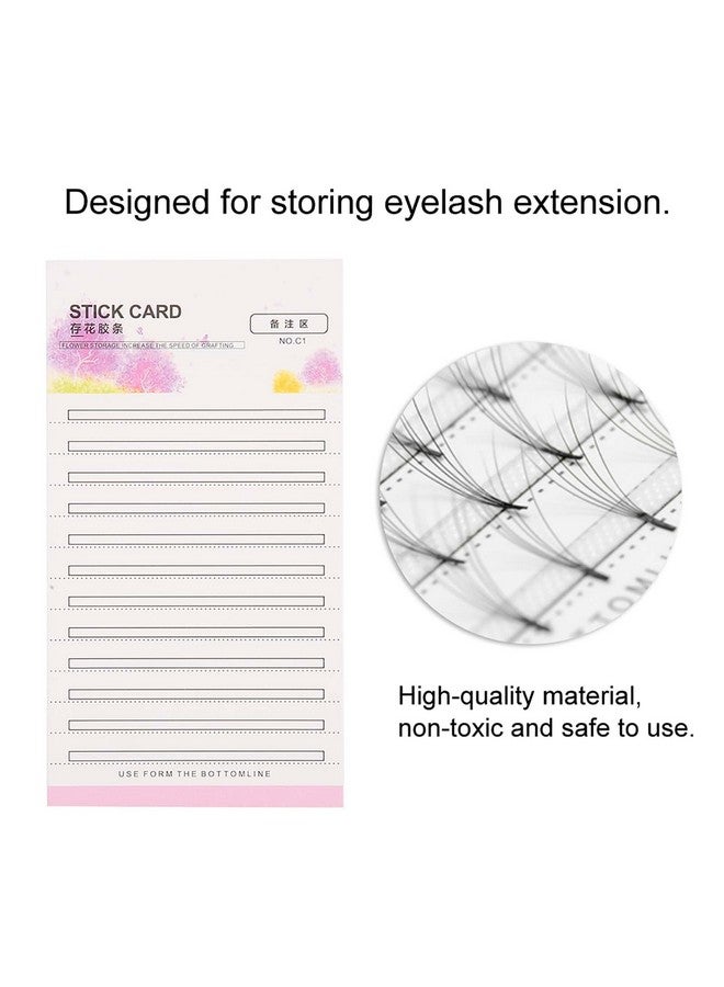YOSOO 10Pcs False Eyelash Fans Paper Card Eyelash Extension Storage Card With Double Sided Adhesive Tape Quick Flower Storage Grafting Kit For Display Rack For Women Girl - Image 5