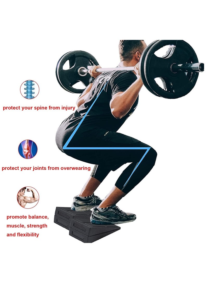 Squat Wedge Block Adjustable Non-Slip Squat Ramp Slant Board Calf Stretcher, Heavy Duty 3pcs Foam Foot Ankle Knee Stretcher Leg Extender, Incline Board Platform for Heel Elevated Squat and Calf Raise - Image 3