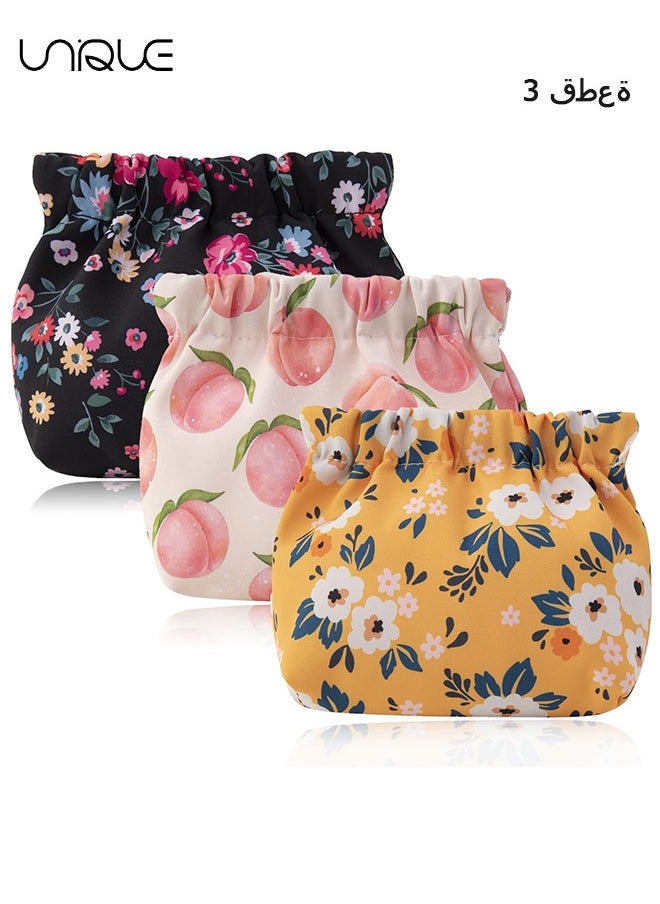 Unique 3 Pcs Lipstick Storage Bag - Portable Coin Purse - Printed Carry Bag - Waterproof Travel Set  - Image 1