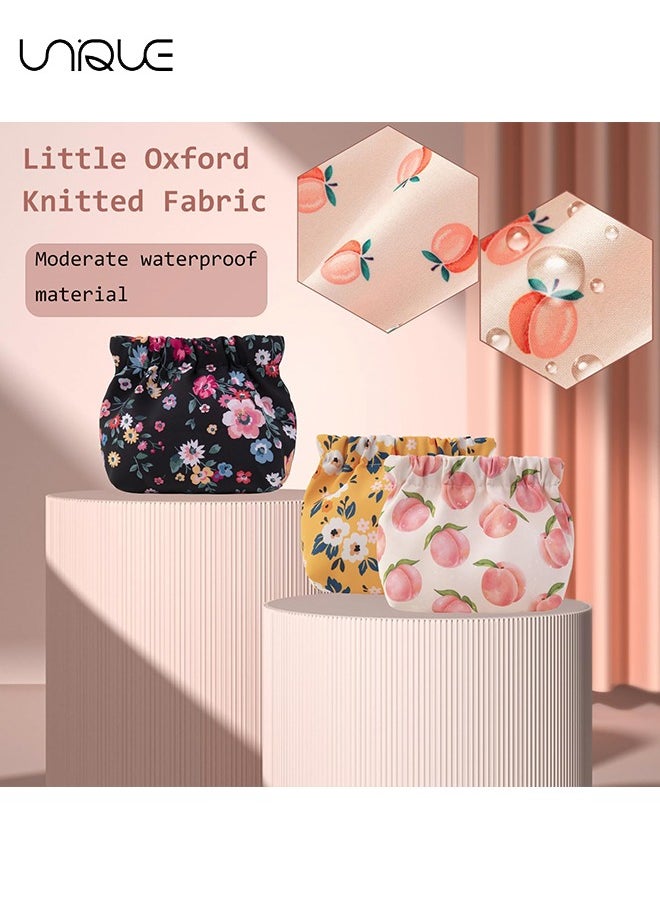 Unique 3 Pcs Lipstick Storage Bag - Portable Coin Purse - Printed Carry Bag - Waterproof Travel Set  - Image 4