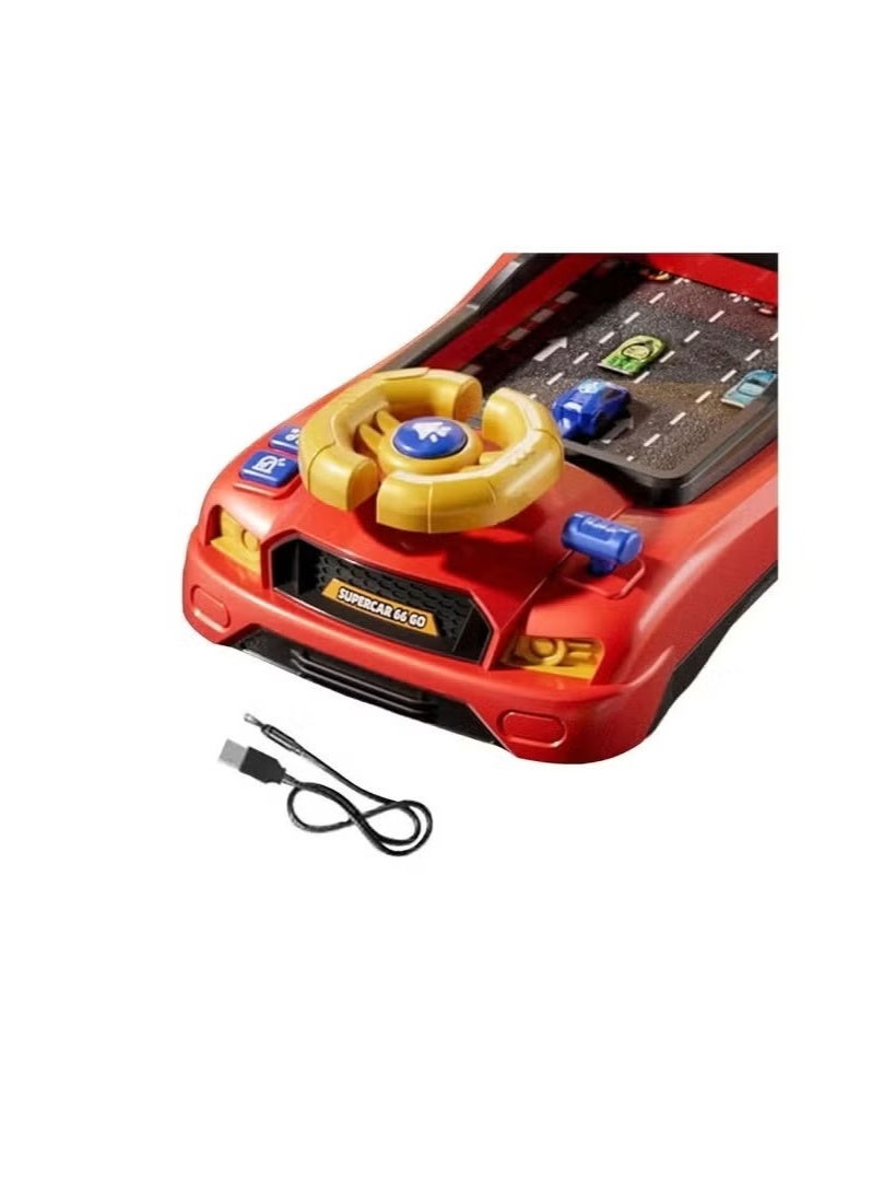 Musical Steering Wheel Toys for Toddlers Simulation Racing Car Toy with Sound for Ages 3 and Up, Interactive Educational Racing Car Toy for Boys and Girls Birthday Gift - Image 3