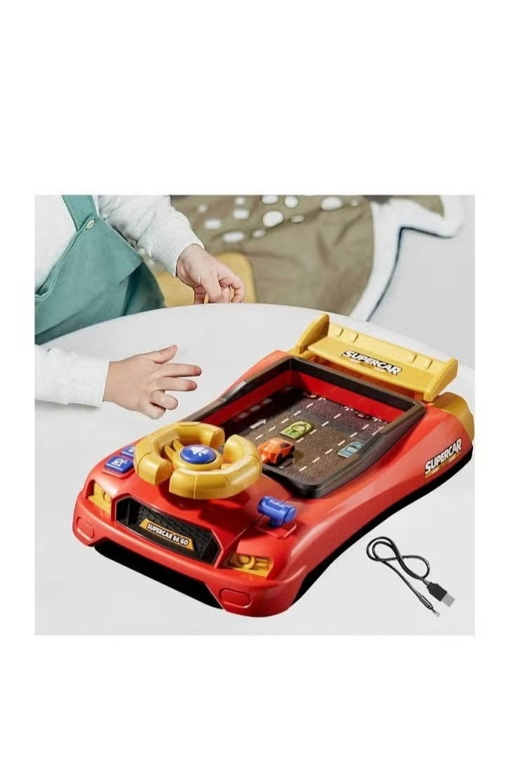 Musical Steering Wheel Toys for Toddlers Simulation Racing Car Toy with Sound for Ages 3 and Up, Interactive Educational Racing Car Toy for Boys and Girls Birthday Gift - Image 2