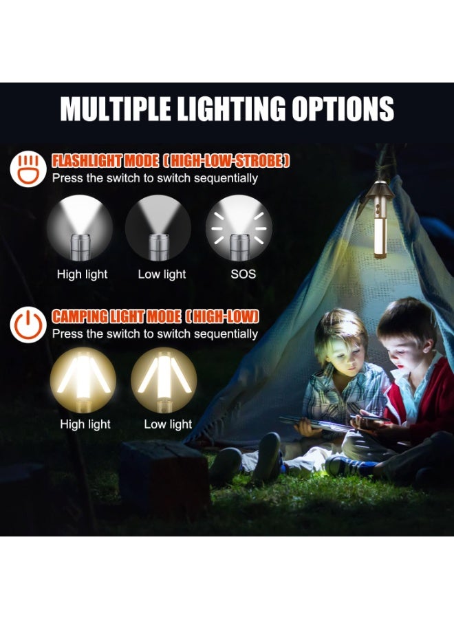 LED Camping Light, Foldable Camping Light, Flashlight, 3000ma Rechargeable Flashlight, Portable Outdoor Light with Telescopic Bracket, Multi-purpose Waterproof Outdoor Light for Camping, Hiking, Fishing and Emergency Use. - Image 4