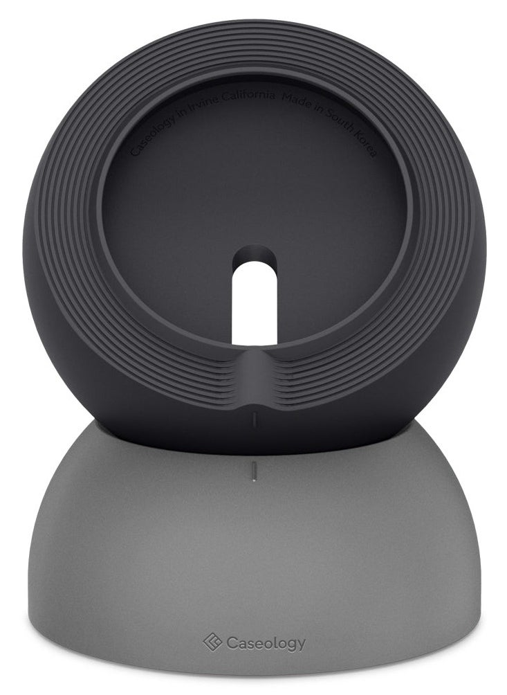 Caseology - Caseology Nano Pop Stand for MagSafe Charger – Compatible with iPhone 15/14/13/12 Series, Soft-Touch Silicone Desk Dock, Pop-Art Design, Ideal Viewing Angle – Black Sesame - Image 1