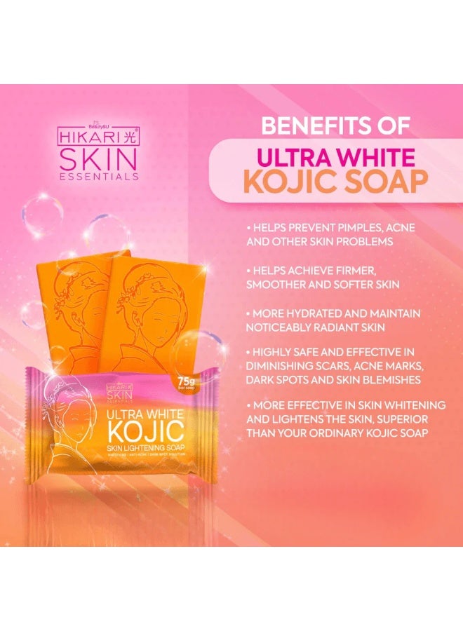Hikari Ultra White Kojic Skin Lightening Soap - 75g - Image 4