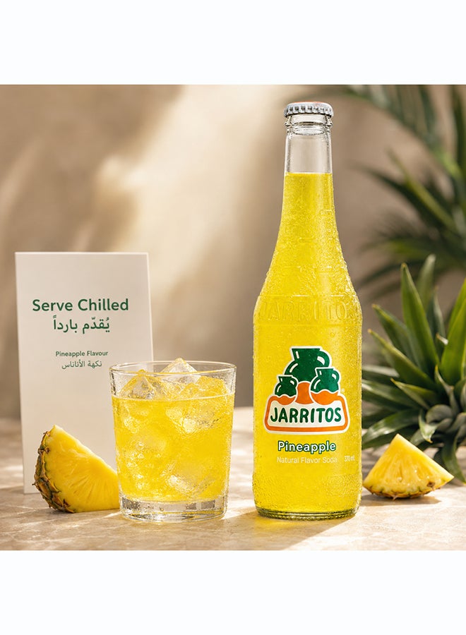Jarritos Pineapple Flavour Mexican Carbonated Soft Drink Soda in Glass Bottles, Fruity Fizzy Refreshing Beverage, 370 ml Each, Made in Mexico Since 1950, Case Pack of 24 - Image 5