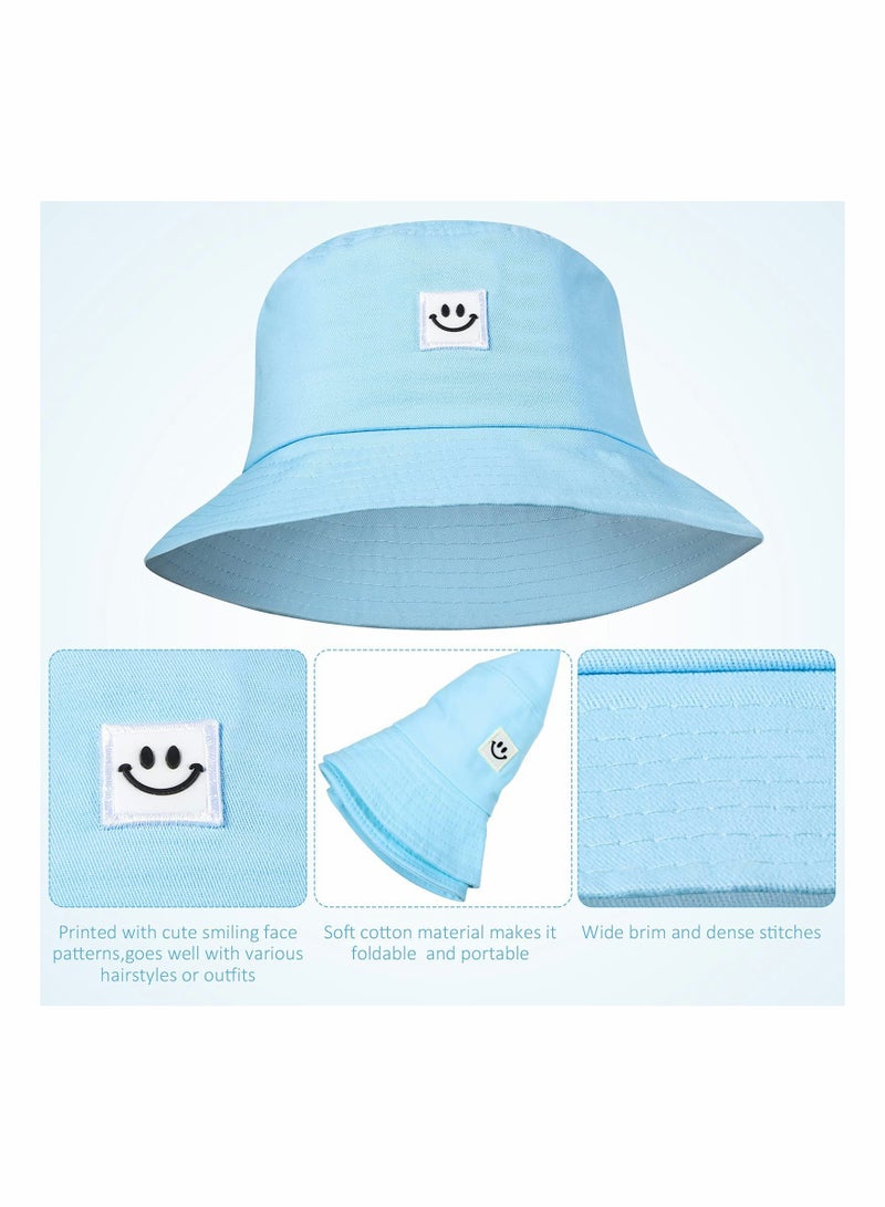 Trendy Bucket Hat for Summer Travel - Beach Sun Visor with Smiling Face Design for Women, Men  Teens - Image 4