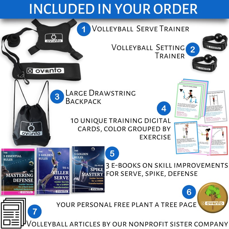 OVANTO Volleyball Training Equipment Aid – Solo Adjustable Volleyball Equipment in 4 Styles to Serve, Spike, Set and Pass Like a Pro - Gift for Beginners & Experts - Image 2