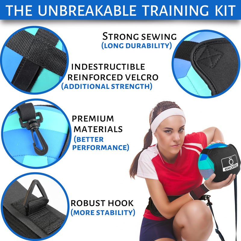 OVANTO Volleyball Training Equipment Aid – Solo Adjustable Volleyball Equipment in 4 Styles to Serve, Spike, Set and Pass Like a Pro - Gift for Beginners & Experts - Image 4