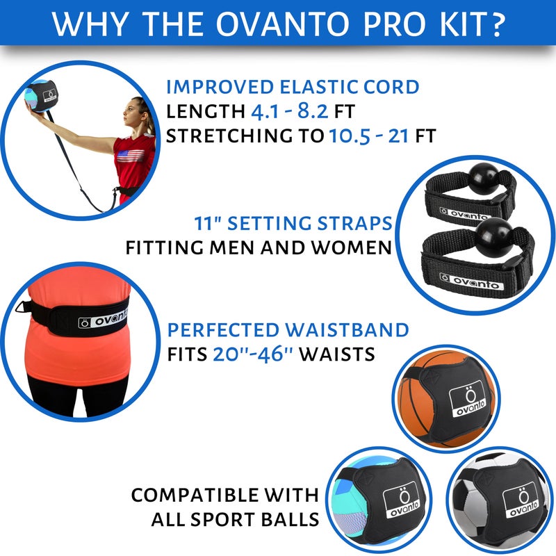 OVANTO Volleyball Training Equipment Aid – Solo Adjustable Volleyball Equipment in 4 Styles to Serve, Spike, Set and Pass Like a Pro - Gift for Beginners & Experts - Image 3