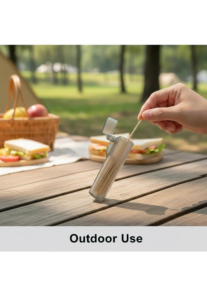 5Pcs Portable Mini Plastic  Toothpick Holder, Pocket Travel Toothpick Case Dispenser Container for Outdoor Camping Picnic - Image 5
