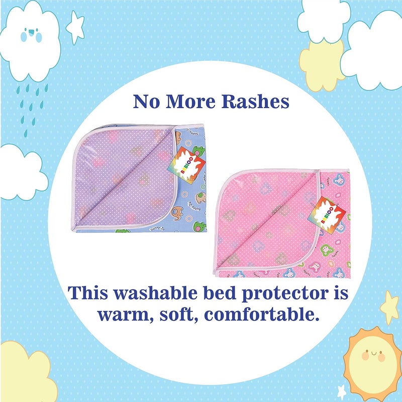 Babloo Flat Bed Baby Nappy Changing Mat Oil Massaging Sheets Bed Protector Dry Sheet (0-6 Months) Pack of 3 - Image 4