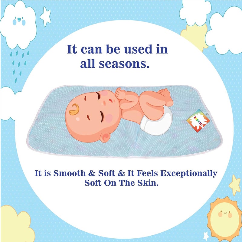 Babloo Flat Bed Baby Nappy Changing Mat Oil Massaging Sheets Bed Protector Dry Sheet (0-6 Months) Pack of 3 - Image 5