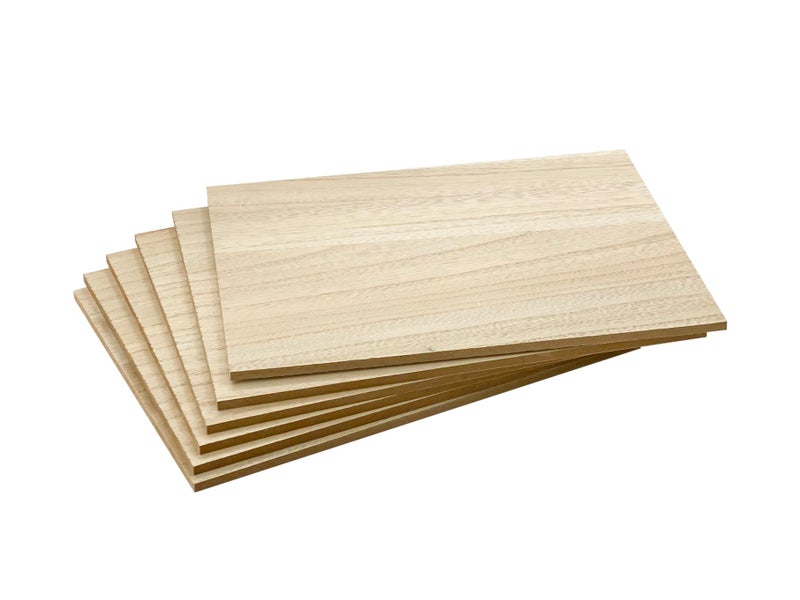 Cregugua 6 Pack MDF Wood Boards 9"x12"-1/4th inch Thick Wooden Planks, Double Sided Veneered MDF Sheet for Homemade DIY Crafts - Image 3