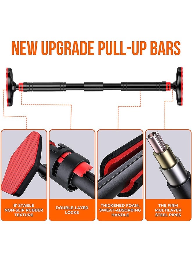VUCATIN Kids Swing Chair Hanging Bar Swing Rope and Pullup Bar Kids Indoor Doorway Fitness Set (Red) - Image 5