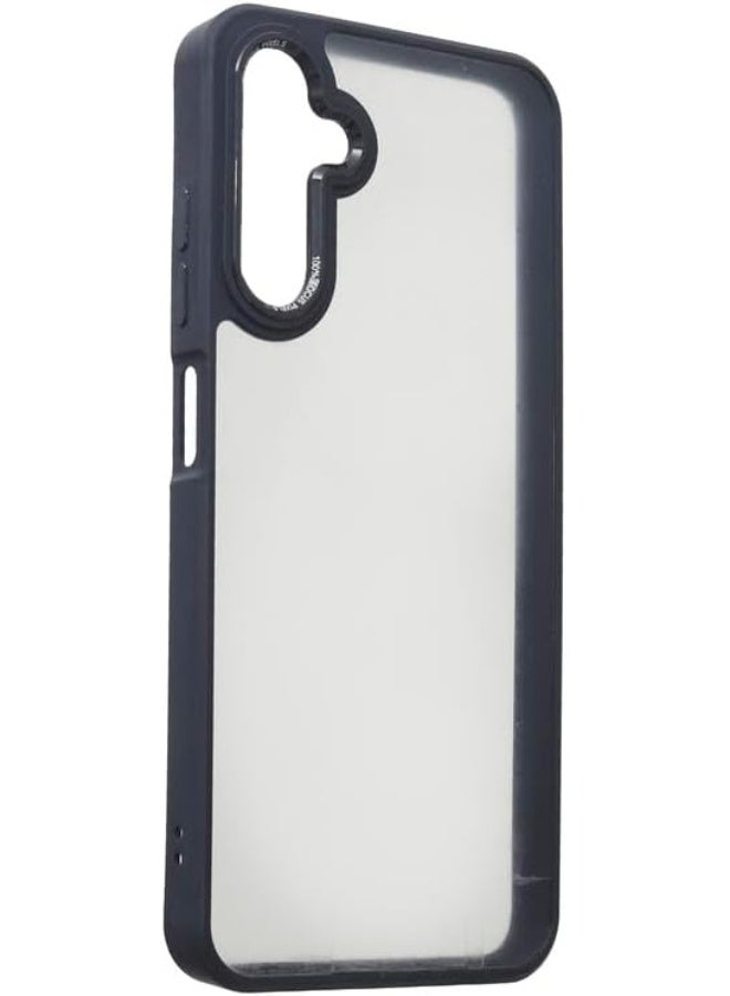 غطاء خلفي  من البلاستيك والسيليكون لهاتف سامسونج جالاكسي A14 - أسود - Image 2