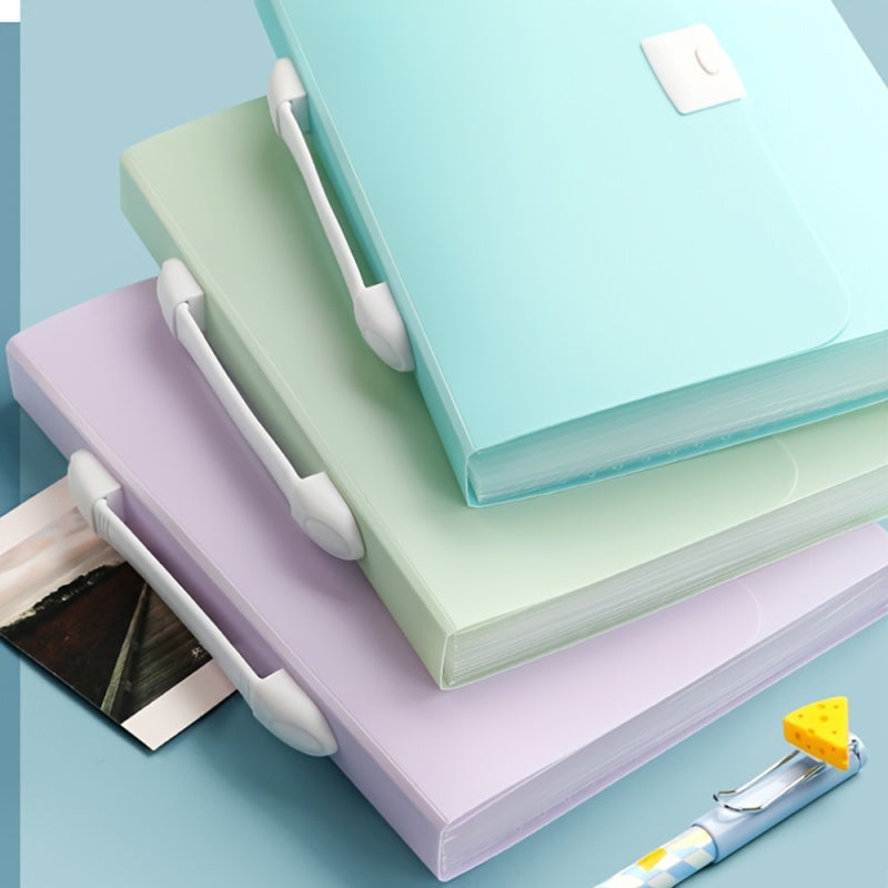 13-Pocket Expanding File Folder Organizer 13x10.2 Inches Portable Plastic Expanding Folder With Button Secure Closure - Durable Waterproof Paper Organizer For Home Office - Image 2