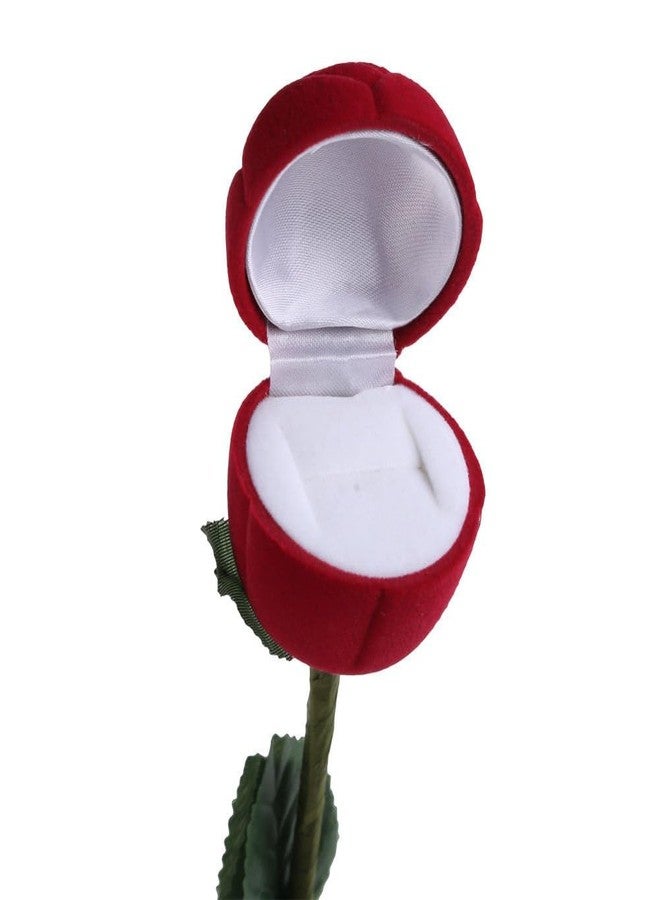 Lilone 2x Red Rose Ring Box for Women,Girls (Gift, Engagement) without Ring - Image 3