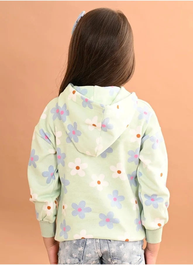 ليلك Girls Full Sleeves Sweatshirt