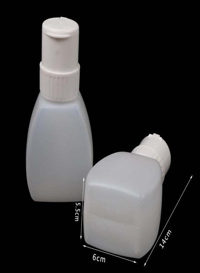 lasenersm 2 Pieces 250ml (8.4oz) Nail Polish Remover Pump Bottle Dispenser Empty Push Down Pump Dispenser Bottle with Flip Top Cap for Nail Polish and Makeup Remover, 5.5 x 6 x 14cm, White - Image 3