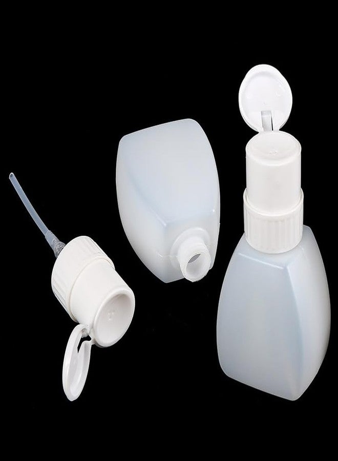 lasenersm 2 Pieces 250ml (8.4oz) Nail Polish Remover Pump Bottle Dispenser Empty Push Down Pump Dispenser Bottle with Flip Top Cap for Nail Polish and Makeup Remover, 5.5 x 6 x 14cm, White - Image 2