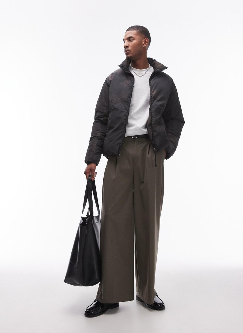 TOPMAN Camo Wash Puffer Jacket  - Image 4