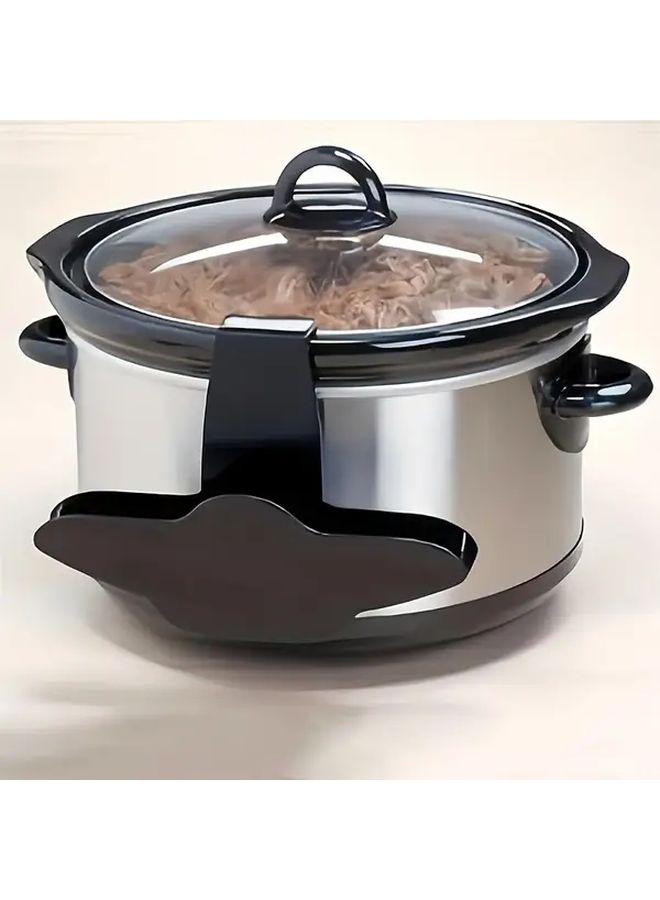 Slow Cooker Lid Pocket Non Slip Silicone Holder Adhesive Hanging Rack Kitchen Storage - Image 1