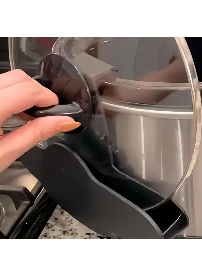 Slow Cooker Lid Pocket Non Slip Silicone Holder Adhesive Hanging Rack Kitchen Storage - Image 2