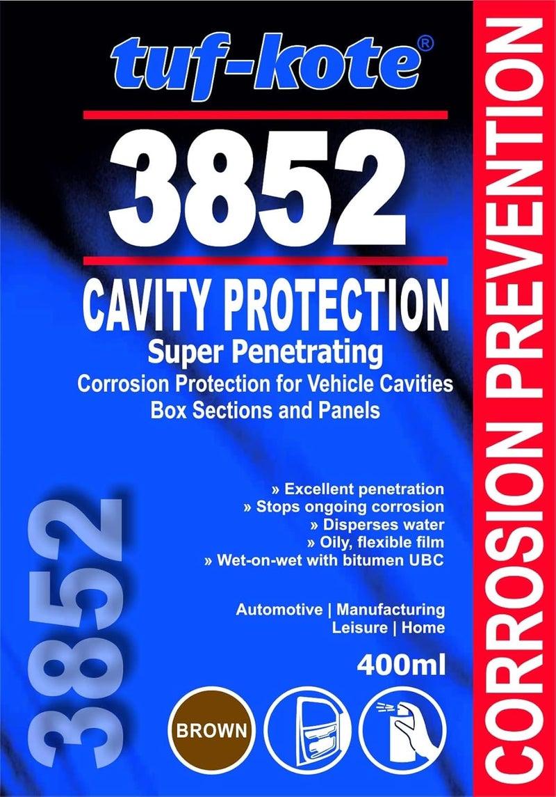 Dinitrol Store tuf-kote® 385 Cavity Wax Vehicle Rust Prevention,Corrosion Protection, Stops Existing Rust, Aerosol Spray 400ML - Image 4