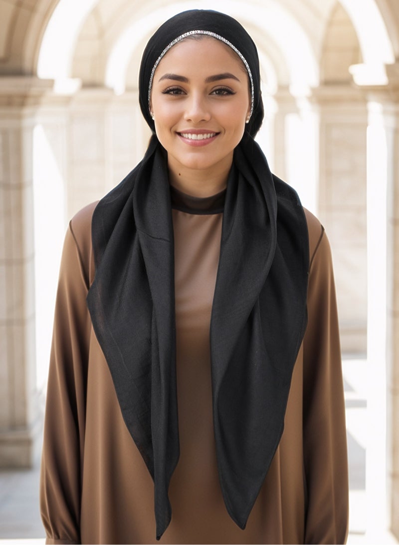 Women Hijab Hot Diamon Turban Headwear Pre-sewn Curved Hood Head Scarf Fashion Headwraps Beanie Cap  - Image 2