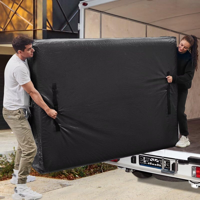 Mattress Bags for Moving BETU Mattress Protector Waterproof Mattress Cover King Size Storage Bags with 8 HeavyDuty Handles and Zipper for Bed Extra Thick Large Reusable 82x79x15 Black