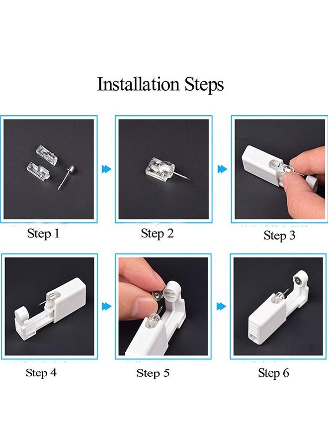 4 Pack Disposable Aseptic Ear Piercing Gun Kit,Painless Safe Ear Piercing Tool with 4mm Crystal Stud Earrings and Disinfect Alcohol Pads - Image 5