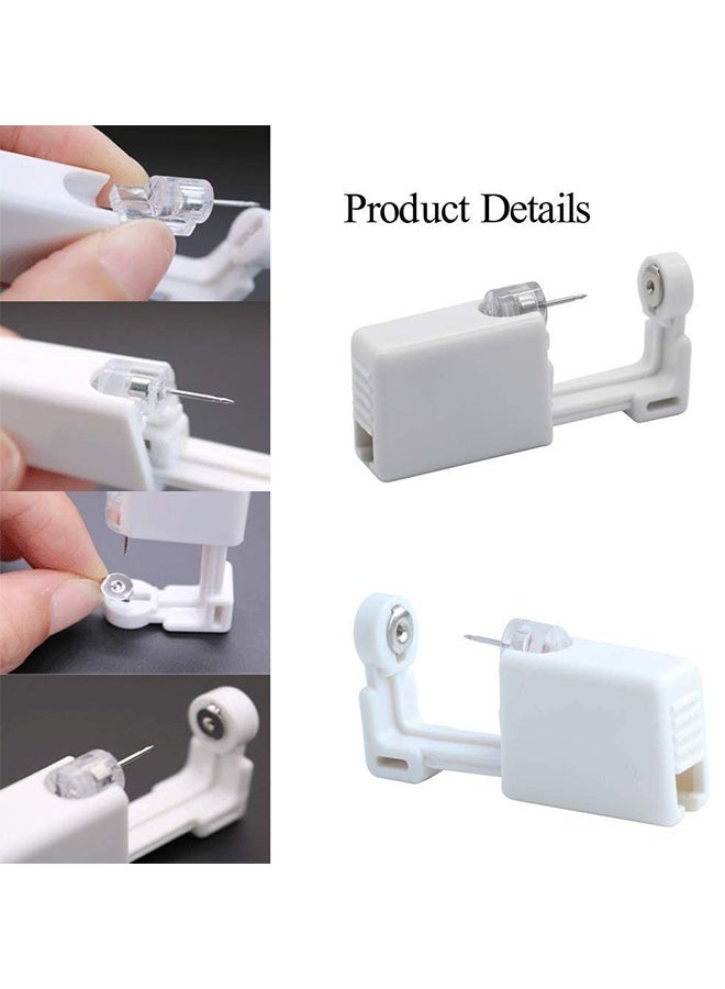 4 Pack Disposable Aseptic Ear Piercing Gun Kit,Painless Safe Ear Piercing Tool with 4mm Crystal Stud Earrings and Disinfect Alcohol Pads - Image 3