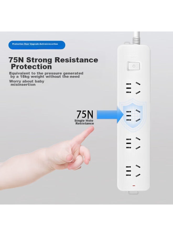 Delixi National Standard Power Strip/extension Cord/power Bar/power Strip/power Board/power Strip 8 Outlets With Master Switch, 8 Meters - Image 2