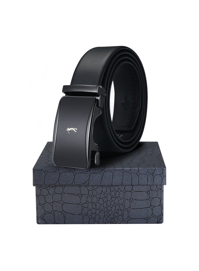 Golf Qixi Festival Gift】leather Belt Automatic Buckle Men's Business Casual Belt Gift Box Men's Belt - Image 3