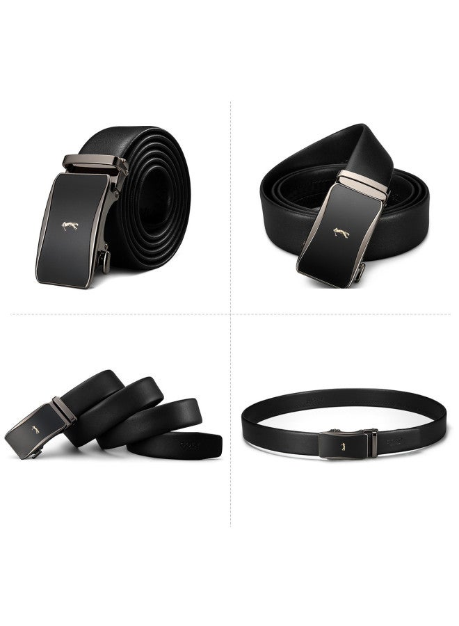 Golf Qixi Festival Gift】leather Belt Automatic Buckle Men's Business Casual Belt Gift Box Men's Belt - Image 4