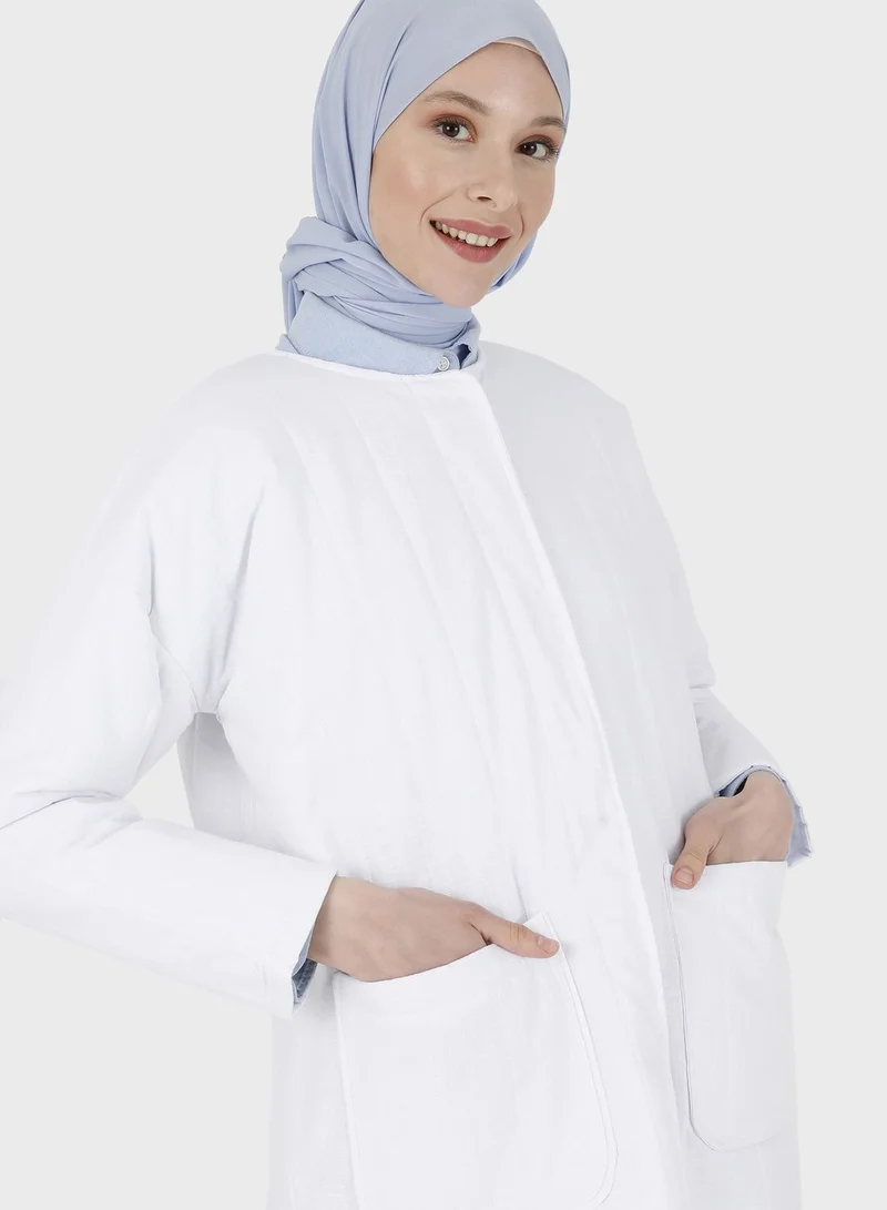 Refka by modanisa Pocket Detail Button Down Jacket