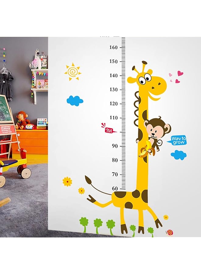 erorex Cartoon Giraffe Kids Growth Chart Height Measurement Stickers Growth Up Indicator Ruler For Measuring Kids Boys Girls Decals Removable Nursery Bedroom Wallpaper - Image 4