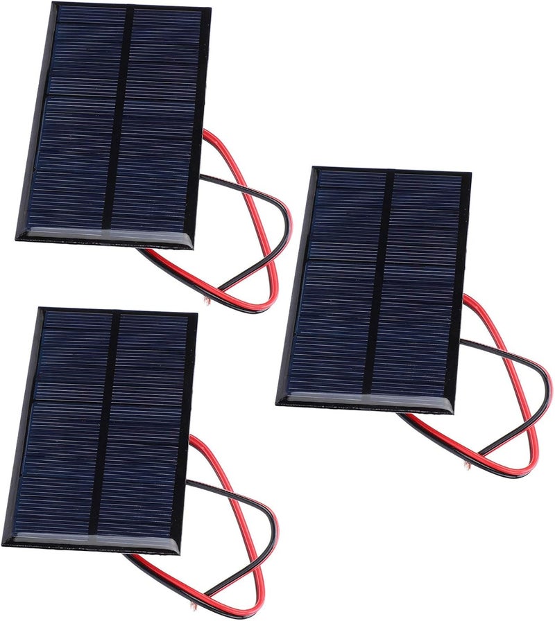 Ejoyous 3PCS Mini Solar Panel, DC 6V 1W Polysilicon Solar Cell Charger Module Solar Panel Cell System Kits with 30cm Cable - Image 3