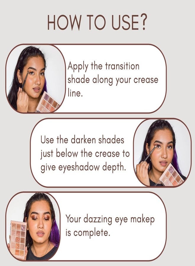 سي2بي بروفيشنال ميكاب باليت ظلال العيون اللامعة C2P Pro - لون اللوز المحروق 06 (24 غرام) | مجموعة ظلال عيون باثفايندر بـ 15 لونًا | باليت مكياج عيون يدوم طويلًا وغني بالأصباغ للنساء والفتيات - Image 4