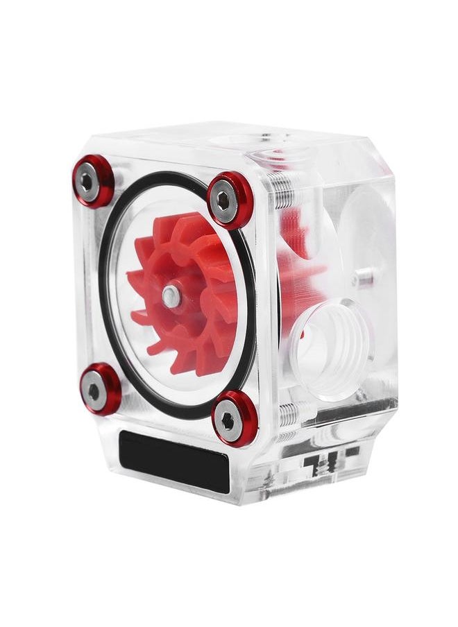Thoraya G1/4" Thread Water Cooling Flow Meter Indicator 3-Way for PC Water Cooling System Acrylic Red  - Image 2